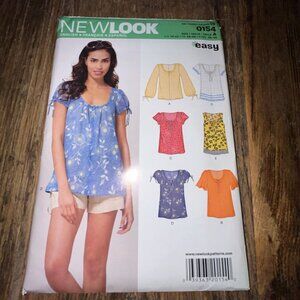 New Look Sewing Pattern 0154 Peasant Top 6 views sizes 10-22 NEW